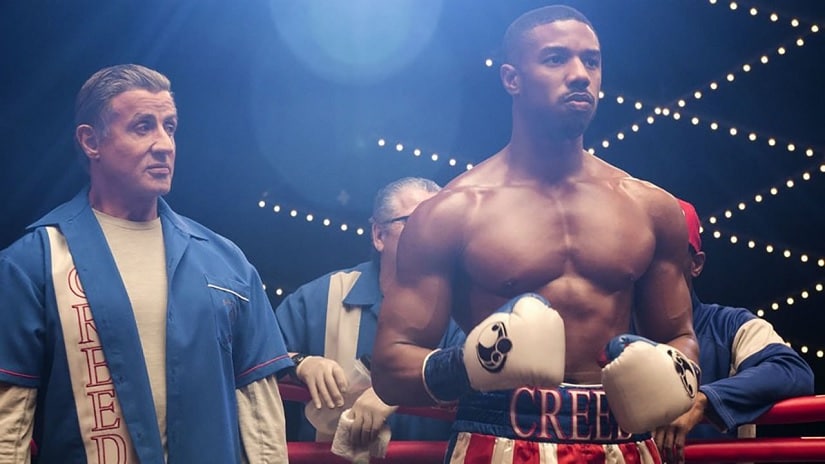Sylvester Stallone and Michael B Jordan in Creed II. Image via Twitter